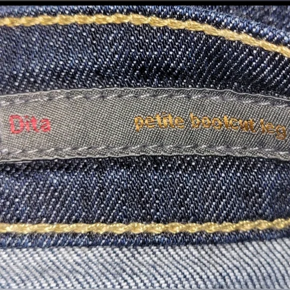 Citizens Of Humanity Dita Jeans Size Petite 26 Blue Denim Low Rise Bootcut - Picture 11 of 13